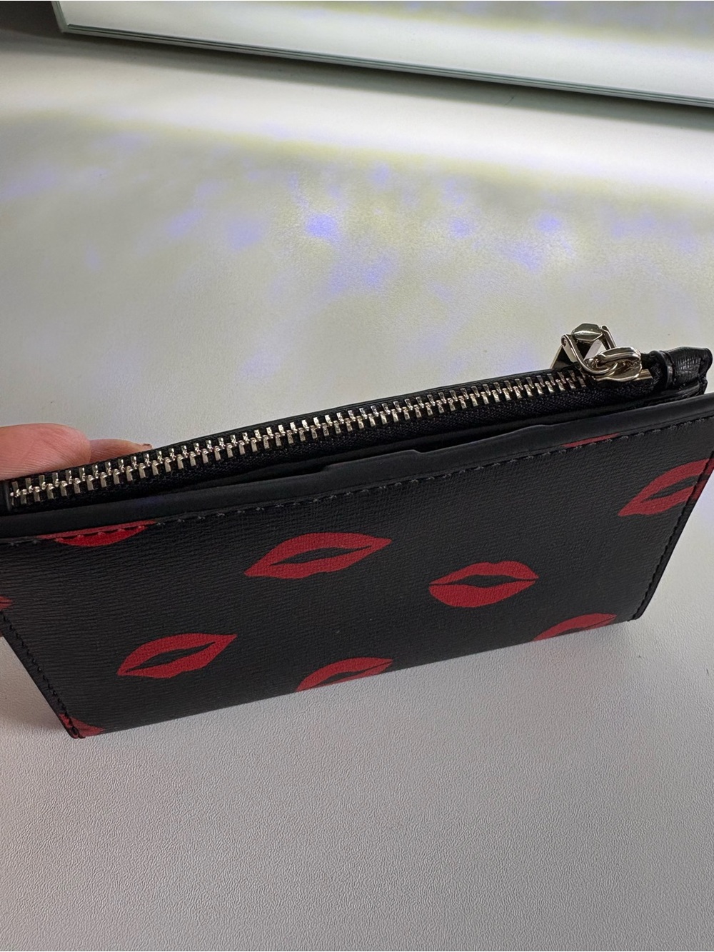 kate spade Black Wallet with Red Lip Motif - Picture 2 of 8